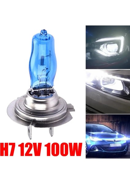 2 Adet 100W H7 Halojen Ampuller Süper Beyaz Kuvars Cam 12V 4500K Xenon Lacivert Araba Far Ampul Oto Lambası (Yurt Dışından)