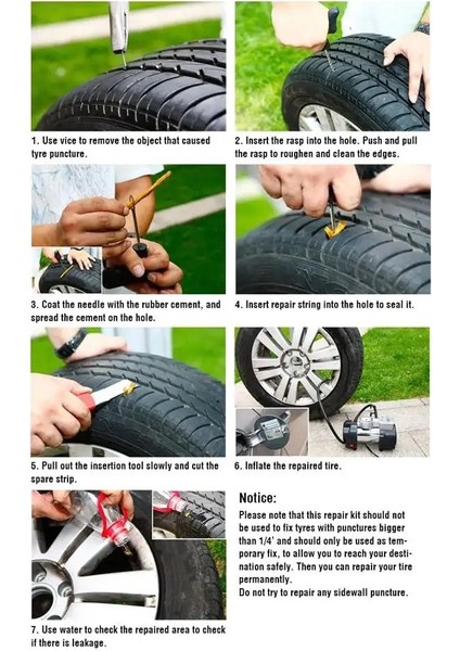 Lastik Şeritler ile Araba Lastik Tamir Aletleri Kiti Tubeless Lastik Delinme Saplama Fişi Kamyon Motosiklet Garaj Aracı Için Set (Yurt Dışından) modelleri
