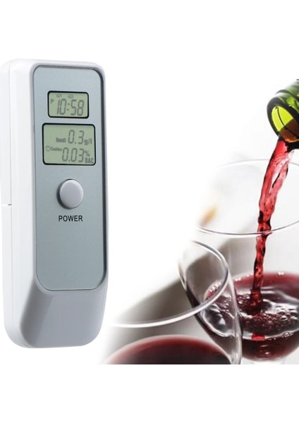Arka Işık Kutusu Stili Yok Temassız Taşınabilir Dijital Nefes Alkol Test Cihazı, Sesli Uyarı ile Gerçek Zamanlı Tepki, Saatli Çift Dijital LCD Ekran (Yurt Dışından)