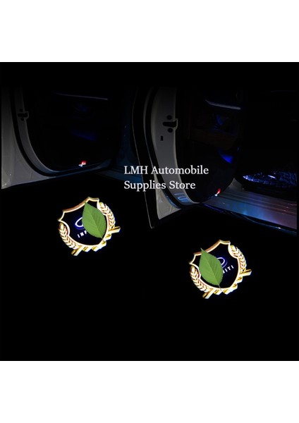 Desen 11 Stili Desen 4 LED Araba Kapısı Karşılama Işığı Gölge Lambası Infiniti Qx Q30 G37G25 Q Mex Serisi JX35 Lazer Projektör (Yurt Dışından)