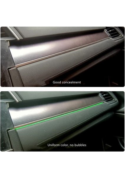 2 Adet 100CM Akrilik Oto Iç Dekoratif Atmosfer Lambası Akrilik Optik Fiber Işıklar Rgb Ortam Işığı 12V Çakmak ile Ses Kontrolü (Yurt Dışından)