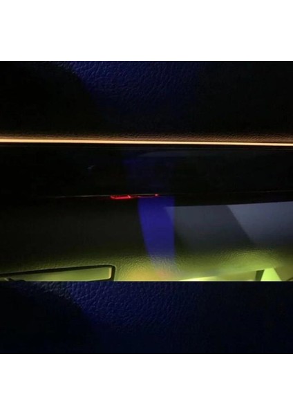 2 Adet 100CM Akrilik Oto Iç Dekoratif Atmosfer Lambası Akrilik Optik Fiber Işıklar Rgb Ortam Işığı 12V Çakmak ile Ses Kontrolü (Yurt Dışından)