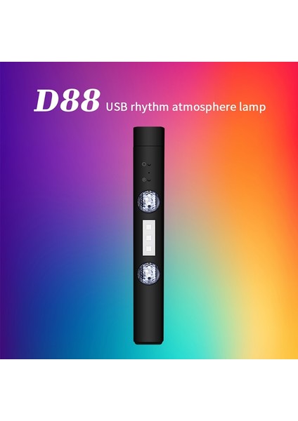 Uzaktan Kumandalı Araba Atmosfer Işıkları Uzaktan Kumandalı 5 Modlu Ortam Lambası Otomatik Ev Için Çok Renkli Taşınabilir Dekoratif Işık USB Şarj Edilebilir (Yurt Dışından) modelleri