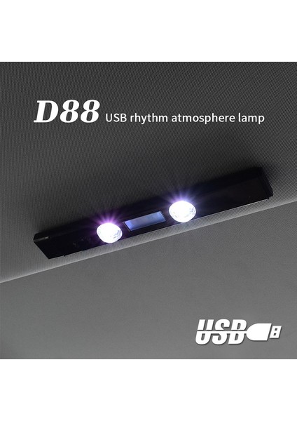 Uzaktan Kumandalı Araba Atmosfer Işıkları Uzaktan Kumandalı 5 Modlu Ortam Lambası Otomatik Ev Için Çok Renkli Taşınabilir Dekoratif Işık USB Şarj Edilebilir (Yurt Dışından) fırsatları