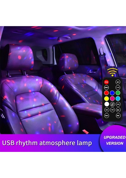 Uzaktan Kumandalı Araba Atmosfer Işıkları Uzaktan Kumandalı 5 Modlu Ortam Lambası Otomatik Ev Için Çok Renkli Taşınabilir Dekoratif Işık USB Şarj Edilebilir (Yurt Dışından) indirimleri