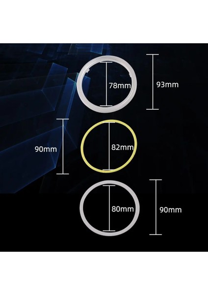 90MM Tarzı Kırmızı 1 Pair Cob Angel Eyes Halo Yüzükler LED Araba Motosiklet Scooter Farlar 12 V Kapaklı (Yurt Dışından)
