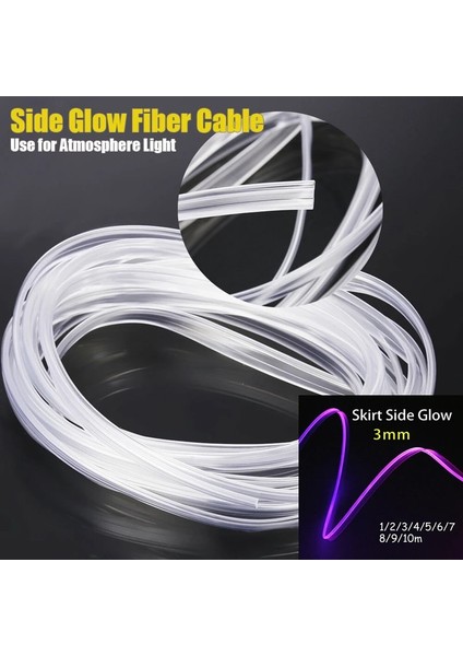 9 Metre 3mm Araba Iç Dekor Fiber Optik Neon Tel Şerit Işık Kılavuzu Uzatma Aksesuarları, Ortam Aydınlatma Ekipmanları Için (Yurt Dışından)