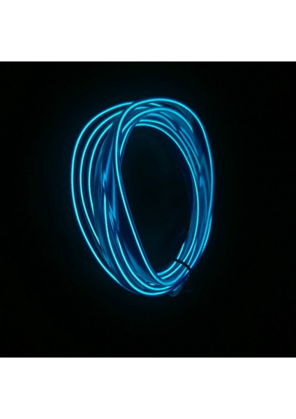 Beyaz Stil Mavi Araba Iç Dekoratif Işıklar El Kablolama Neon Şerit Araba Dıy Esnek Ortam Işığı USB LED Şerit Lamba Atmosferi (Yurt Dışından)
