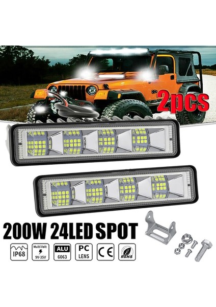1 Adet L24 Stili LED Güçlendirme Lam LED Düz Çalışma Işığı Spot Işın Çubuğu Araba Suv LED Offroad Sürüş Sis Lambaları (Yurt Dışından) modelleri