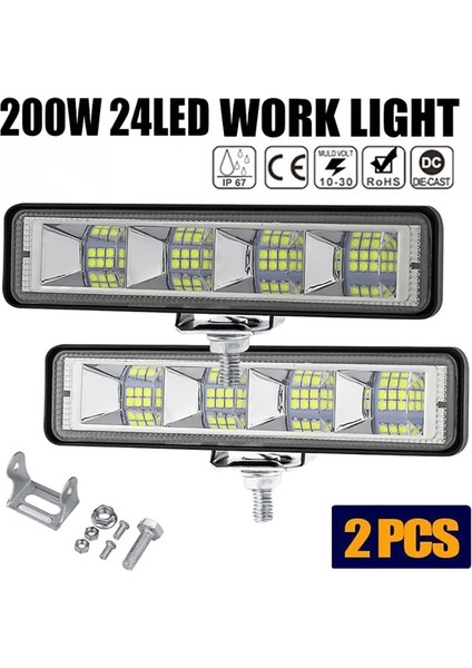 1 Adet L24 Stili LED Güçlendirme Lam LED Düz Çalışma Işığı Spot Işın Çubuğu Araba Suv LED Offroad Sürüş Sis Lambaları (Yurt Dışından) indirimleri