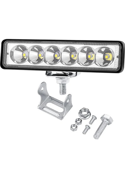2 Adet Stil Lightbar 18W 6ınch Otomatik LED Çalışma Işığı Bölmeleri Tek Sıralı Spot Sürüş Işığı Sis Lambası Tekne Işığı Atv Araba Kamyon Off Road (Yurt Dışından) modelleri