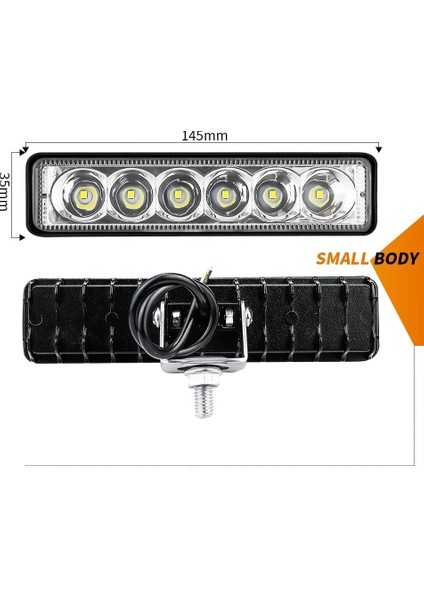 2 Adet Stil Lightbar 18W 6ınch Otomatik LED Çalışma Işığı Bölmeleri Tek Sıralı Spot Sürüş Işığı Sis Lambası Tekne Işığı Atv Araba Kamyon Off Road (Yurt Dışından) fırsatları