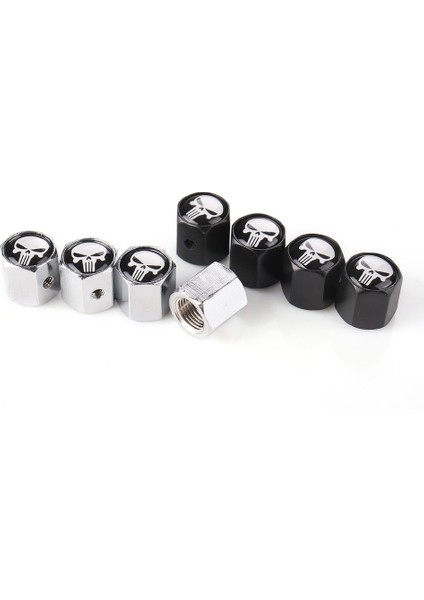 Siyah Stil Yawlooc Hot Anti Theft Punisher Kafatası Amblemi Araba Tekerlek Lastik Vana Kapağı Kök Hava Kapağı Araba Styling Kamyon Araba Motosiklet Aksesuarları (Yurt Dışından) fırsatları