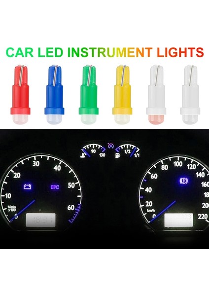 6000-6500K Tarzı Mavi Kit Araba Işık T5 1smd LED Ampul Cob LED Pano Lambası Panel Ampul Oto LED Işık Gösterge Işığı Gösterge Ampul (Yurt Dışından)