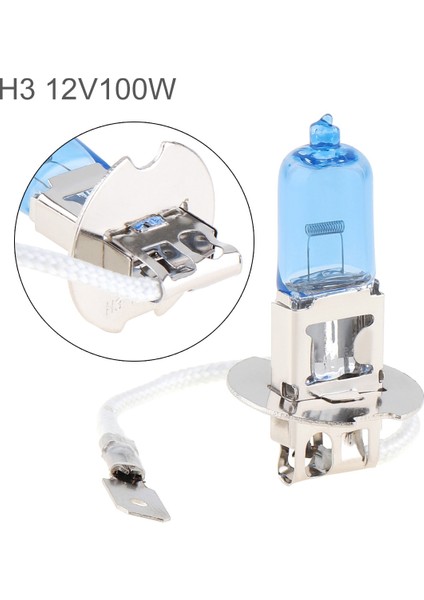 H3 100W 5000K Beyaz V H1 H3 H4 H H11 Beyaz Sarı Araba Halojen Lamba Süper Parlak Oto Ön Far Sis Ampul Arabalar Için (Yurt Dışından)