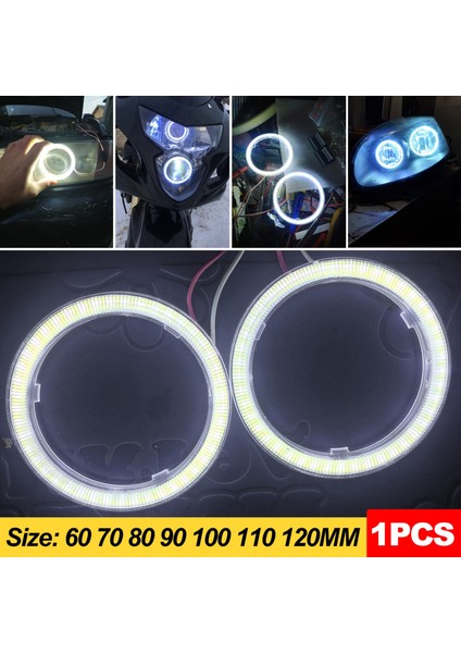 Pc Kapak Stili ile 70 mm LED Angel Eyes Ampul Halo Halka Lamba Araba Gündüz Çalışan Işık Drl Sis Lambası DC12V Şekillendirici Işık Dekoratif Işıklar mm (Yurt Dışından)