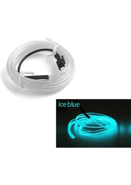 2 Metre Tarzı Buz Mavisi Araba LED Şerit Iç Atmosfer Işıkları Ortam Neon El Soğuk Tel Işıklar USB Araba Ürünleri Dekorasyon Montaj Lambaları Aksesuarlar (Yurt Dışından)