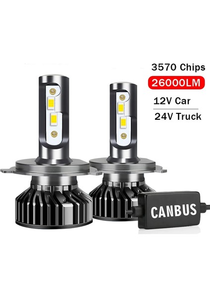 25000K Tarzı 26000LM Csp Canbus 2 Adet Lm H7 H4 LED 6000K 8000K Hb3 Hb H1 H8 H9 H11 Ampul Canbus Lm 80W Far 12V Araba 24V Kamyon (Yurt Dışından)
