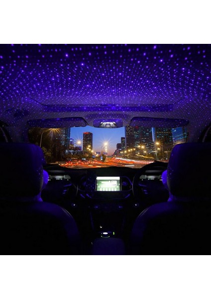 3 Parça Mini LED Araba Çatı Yıldız Gece Lambası Projektör Atmosfer Galaxy Lamba USB Dekoratif Lamba Ayarlanabilir Araba Iç Dekor Işık (Yurt Dışından)