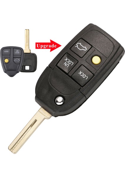 Yeşil Stil Jingyuqin Düğmeler Uzaktan Çevirme Katlanır Anahtar Kabuk Volvo XC70 XC90 V50 V Yeni Yedek Fob Araba Anahtarı Durum (Yurt Dışından)