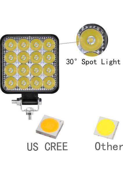 2x 48W Çalışma Lambası Stili LED Işık Çubuğu 48W LED Çalışma Işıkları 16BARRA Otomotiv LED Bar Offroad Araba Için LED Spot 4WD Araba Suv Atv Traktör Tekne Kamyonları (Yurt Dışından) modelleri