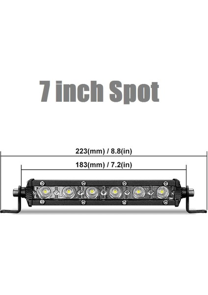 7 Inç Tarzı Ince LED Işık Çubuğu Tek Sıra W 60W 90W Suv 4x4 Off Road Için LED Çalışma Işığı Lambası (Yurt Dışından)