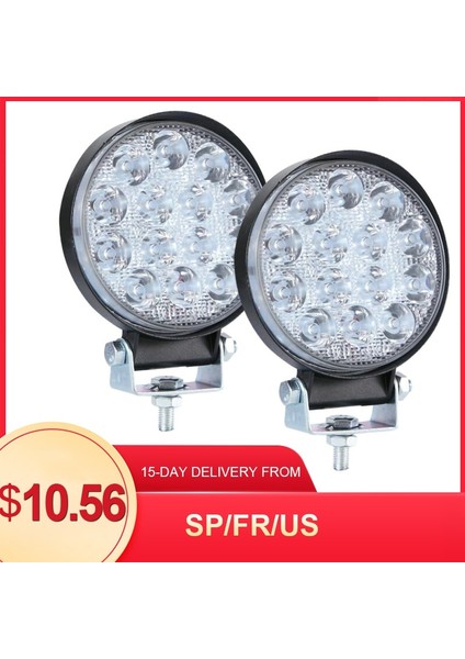 LED 24V Kamyon Tarzı 2 Adet Çalışma Işığı Yuvarlak 140W LED Çalışma Işığı Spot Lamba Offroad Kamyon Mtz Focos LED 12V Traktör Tekne 24V 9000LM Spot Işın Lambası (Yurt Dışından)