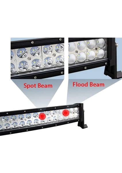 Sadece Bir Tel Tarzı Auxtings '' Inç Kavisli LED Işık Çubuğu Combo LED Çalışma Işığı 3D 7d Bar Sürüş Offroad Araba Kamyon 4x4 Suv Atv 12V 24V (Yurt Dışından) fırsatları