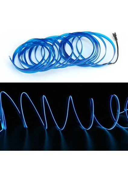 2m Tarzı Buz Mavisi M LED Şeritler Araba Iç Dekoratif Lamba Rgb Aydınlatma Neon Ortam Işığı Karavan Otomotiv Aksesuarları Evrensel 12V (Yurt Dışından)