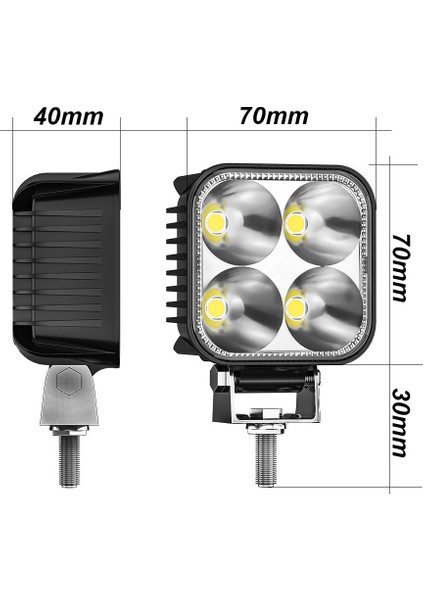 12W 2 Adet Stil Aeobey 12W LED Çalışma Işık Çubuğu 12V 24V Araba Sis Lambası 4x4 Offroad Motosiklet Traktörler Sürüş Işıkları Beyaz Kare Spot Işığı (Yurt Dışından) indirimleri