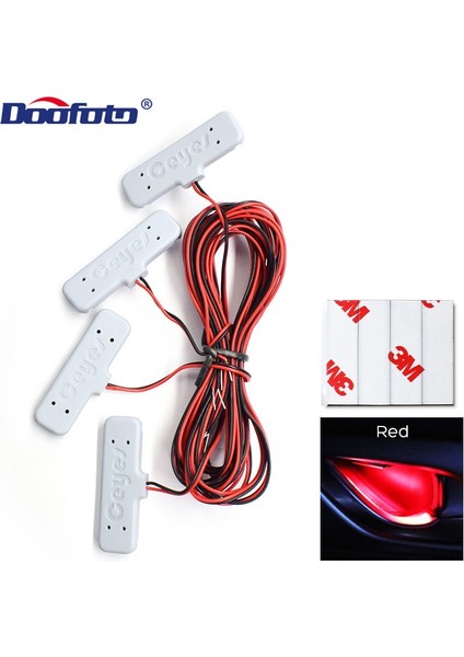 Kırmızı LED Araba Atmosfer Lambası Iç Oto Dıy Dekorasyon Gece Kapı Kase Işık Bmw E90 Mini Cooper Için Araba Dekorasyon Aksesuarları (Yurt Dışından)