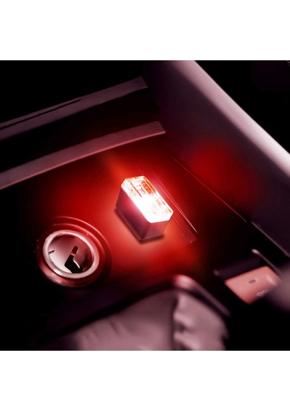 Kırmızı 1 Adet Evrensel Araba Işık LED Iç Ayak Lambası LED Ücretsiz Modifiye Işık Bilgisayar USB Araba Aksesuarları Için Lada Bmw Vw Passat B7.5 (Yurt Dışından)