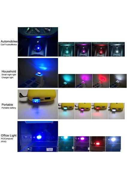 Kırmızı 1 Adet Evrensel Araba Işık LED Iç Ayak Lambası LED Ücretsiz Modifiye Işık Bilgisayar USB Araba Aksesuarları Için Lada Bmw Vw Passat B7.5 (Yurt Dışından)