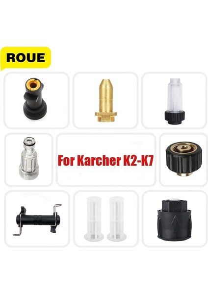 Siyah Stil Roue ,karcher K2 K3 K4 K5 K6 K7 Basınçlı Yıkama Makinaları Için,karcher Yedek Parçaları,yıkayıcı Nozzlecar Yıkama Filtresi G "fit (Yurt Dışından)
