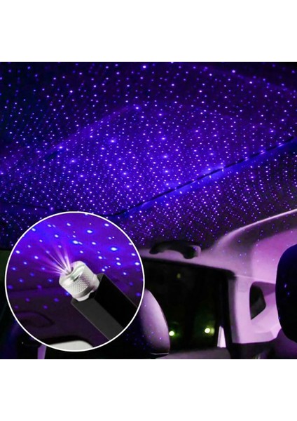 Mikro USB Adaptörü Mini LED Araba Çatı Yıldız Gece Lambası Projektör Atmosfer Galaxy Lamba USB Dekoratif Lamba Ayarlanabilir Araba Iç Dekor Işık (Yurt Dışından)