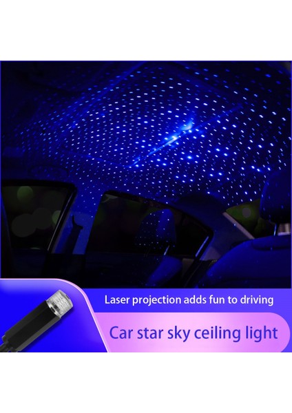 Mikro USB Adaptörü Mini LED Araba Çatı Yıldız Gece Lambası Projektör Atmosfer Galaxy Lamba USB Dekoratif Lamba Ayarlanabilir Araba Iç Dekor Işık (Yurt Dışından)