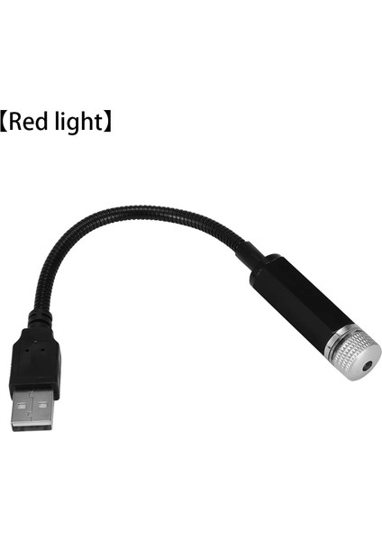 Kırmızı Işık Araba Tavan Projeksiyon Işığı USB Taşınabilir Ayarlanabilir LED Atmosfer Işığı Iç Tavan Projektörü Kırmızımavi Işık (Yurt Dışından)