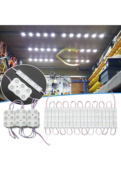 10X 6led 60 LED Modül Kiti Iç Römork Işıkları Kamyonlar Karavan Lwb Lamba Işık Şeritleri Swb Lwb Van Ford Ducato Transit Vw Caddy Rv (Yurt Dışından)