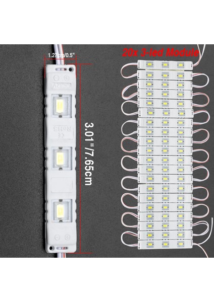 10X 6led 60 LED Modül Kiti Iç Römork Işıkları Kamyonlar Karavan Lwb Lamba Işık Şeritleri Swb Lwb Van Ford Ducato Transit Vw Caddy Rv (Yurt Dışından) indirimleri