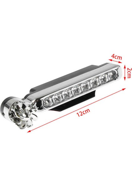 Beyaz Ar Grille Beyaz LED Lamba Dönüş Sinyali Rüzgar Enerjili Işıklar Drl Grille Araç Oto Enerji Fan Rotasyon Sis Uyarı Far (Yurt Dışından)