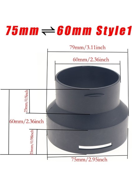 75 60 Adaptör Stili Eberspacher Veya Webasto Için mm Oto Isıtıcı Kanal Düşürücü Hortum Tüp Bağlayıcı Isıtıcı Kanal Boru Marangoz Bağlayıcı (Yurt Dışından)