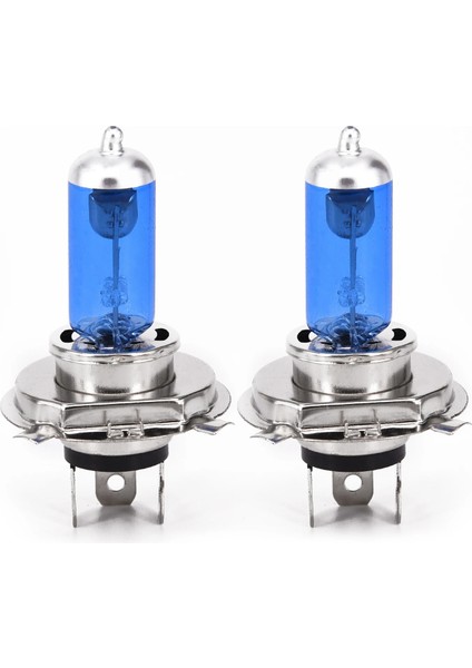 2x Araba H4 Işık 100W 6000K Araba Xenon Gaz Halojen Far Far Lambası Ampulleri Alüminyum Alaşımlı Taban Mavi Kabuk (Yurt Dışından)