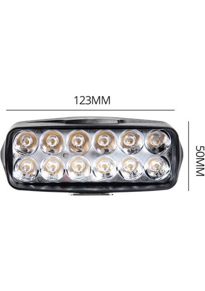 18W 12LED Stili Çalışma Işığı Çubuğu Spot Sel Combo Çalışma Işığı Lambası Suv 4x4 Off Road Jeep Kamyonları Için Traktör Oto Araba Aksesuarları (Yurt Dışından)