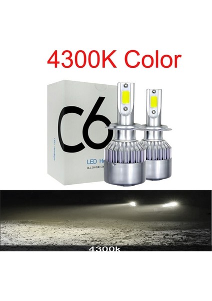 H11 Stili 4300K Oto LED Buz Ampul Için LED Far Araba LED Işık H4 H8 H Hb3 Bh4 H1 Otomobil Diyot Lambaları LED Ampul H7 Sis Lambası (Yurt Dışından)