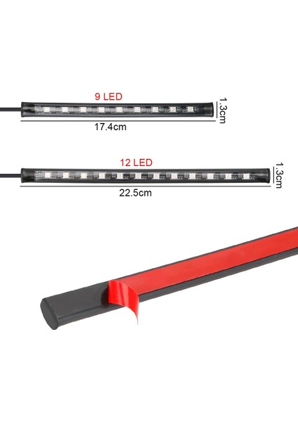 24LED USB Otomatik LED Rgb Atmosfer Şerit Işığı LED Kablosuz Uzaktan Ses Kontrolü Ayak Lambaları Oto Dekoratif Atmosfer Işıkları (Yurt Dışından)