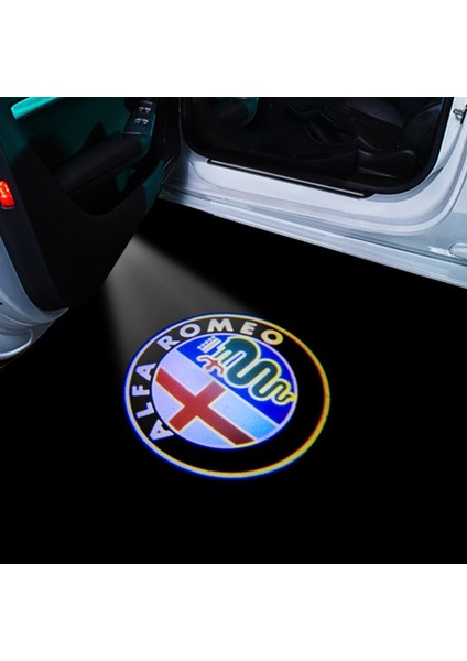 Stil 5 Alfa Romeo LED Araba Kapı Içın 2 Adet Karşılama Işığı Logo Projektör Giulia Giulietta Mito Stelvio Brera Araba-Styling (Yurt Dışından)