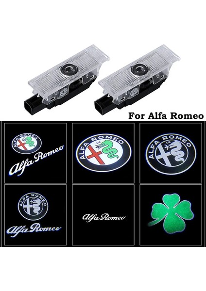 Stil 5 Alfa Romeo LED Araba Kapı Içın 2 Adet Karşılama Işığı Logo Projektör Giulia Giulietta Mito Stelvio Brera Araba-Styling (Yurt Dışından)