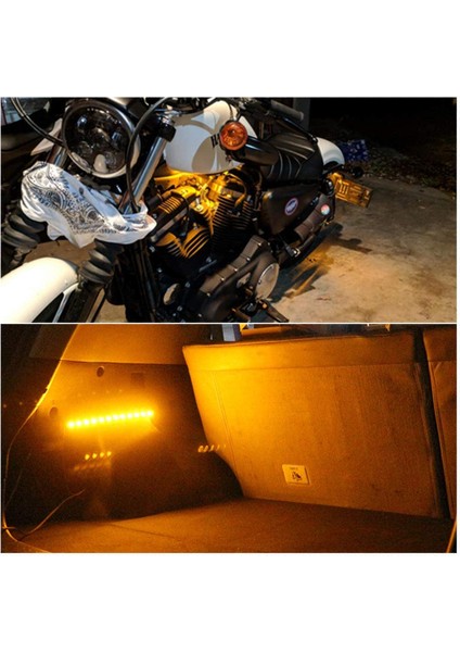 Sarı M Araba Dekoratif Ortam LED Şeritleri Işıklar Esnek Atmosfer Ampulleri 12V 15 Smd Su Geçirmez Beyaz Kırmızı Ampul Oto Drl (Yurt Dışından) indirimleri