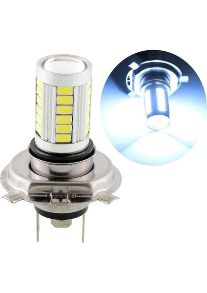 1 Adet Basit Sürüm Araba Sis Ampulü H4 Lambası Sis Lambası Farları LED Diyotlar Lambalar Ampuller Süper Parlak Motosiklet Ampulleri Beyaz Sis Farları (Yurt Dışından)