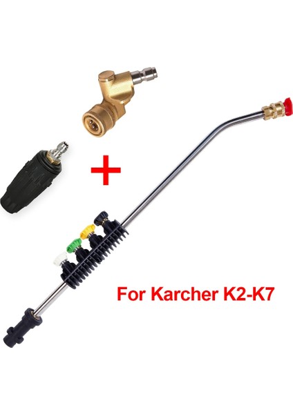 Kırmızı Stil Yüksek Basınçlı Yıkayıcı Metal Değnek Ipuçları Su Püskürtme Tabancası Jet Lance Mızrak Karcher K2-K7 K Serisi Için Hızlı Dönen Turbo Meme (Yurt Dışından)